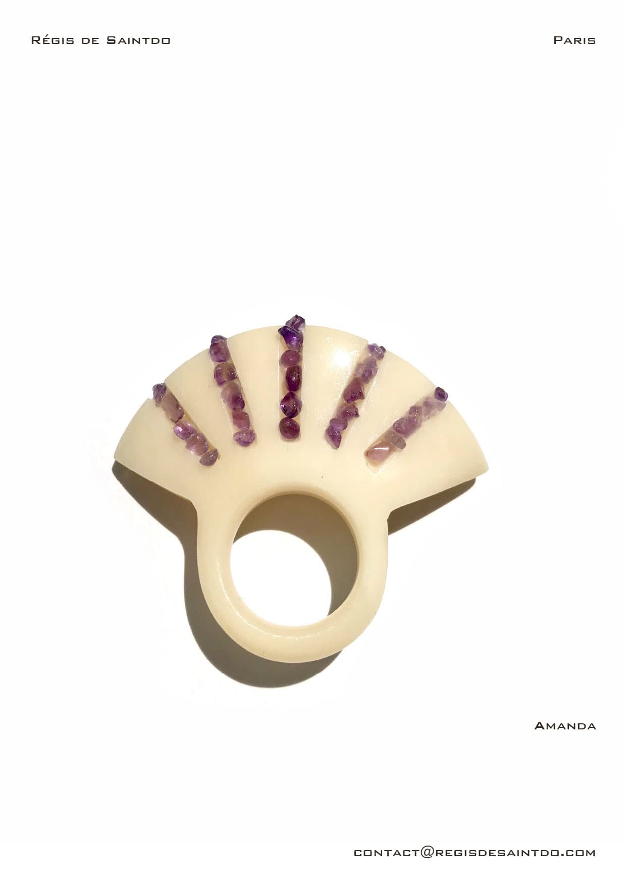 Bague Amanda — os, améthyste
