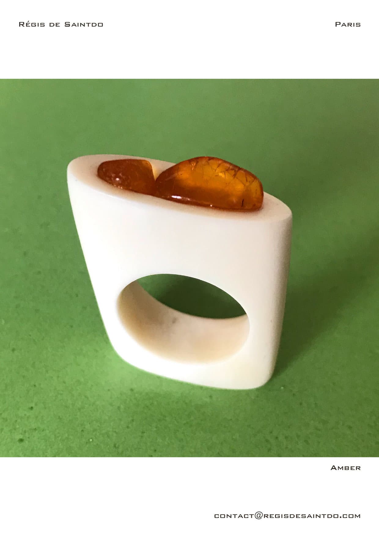 Bague Amber — os, ambre