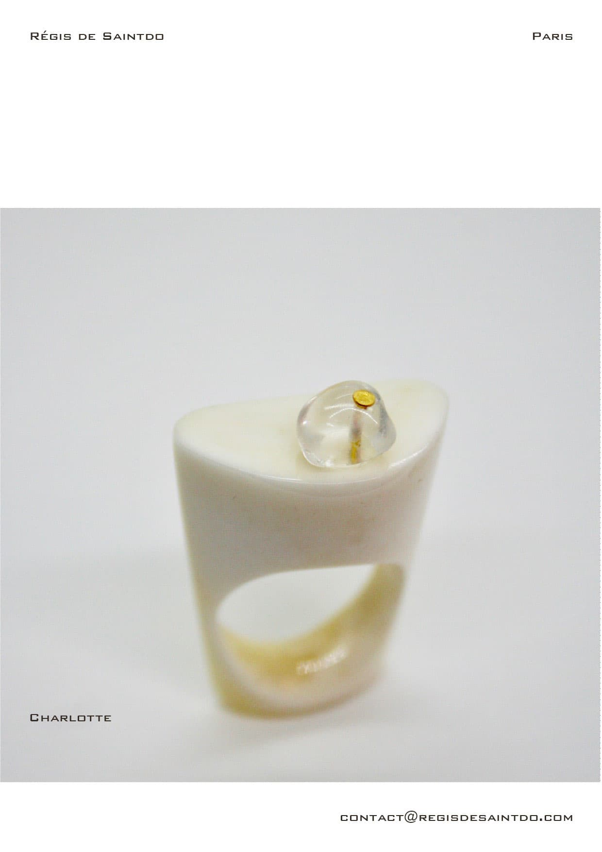Bague Charlotte — os, cristal de roche