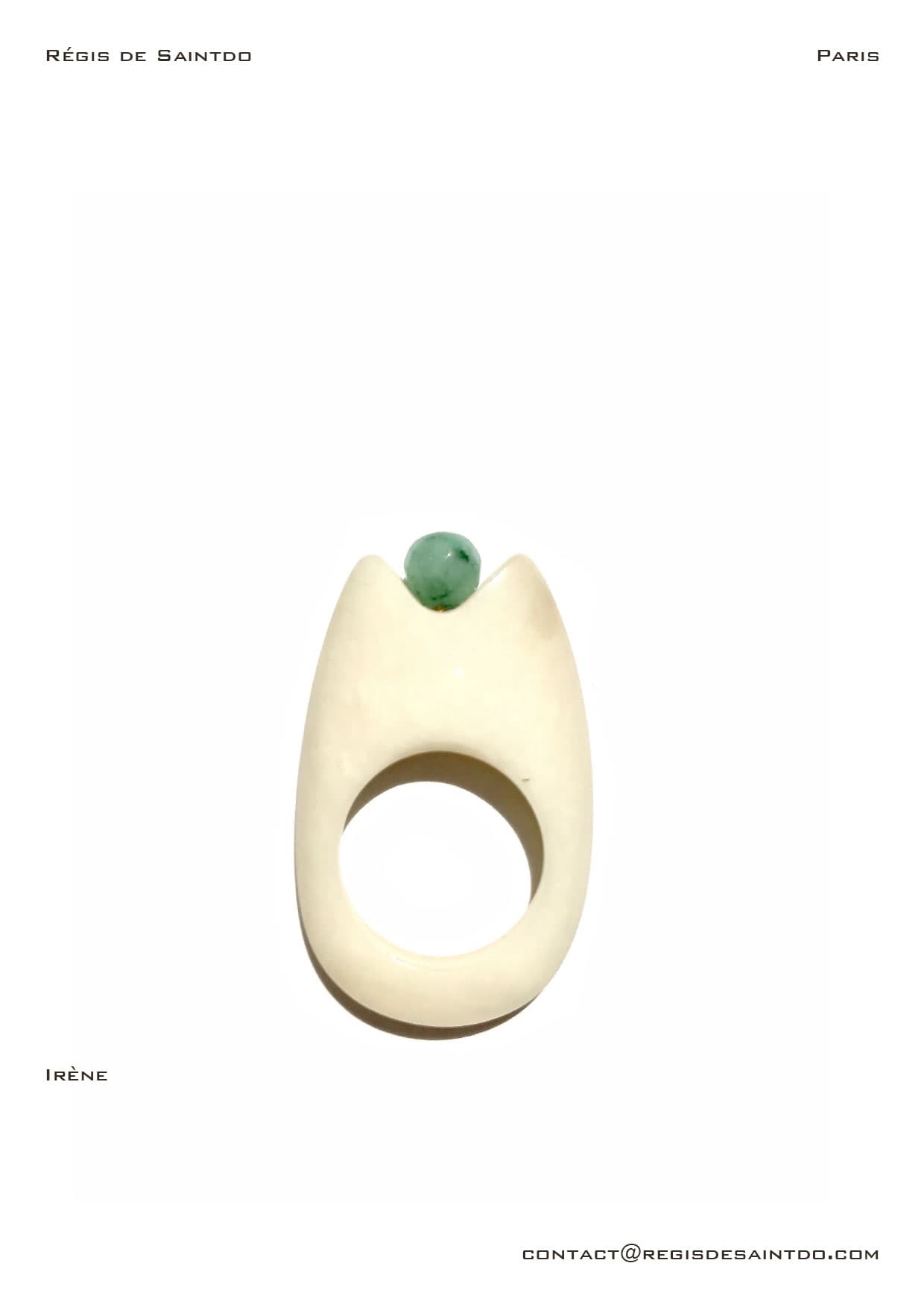 Bague Irène — os, agate