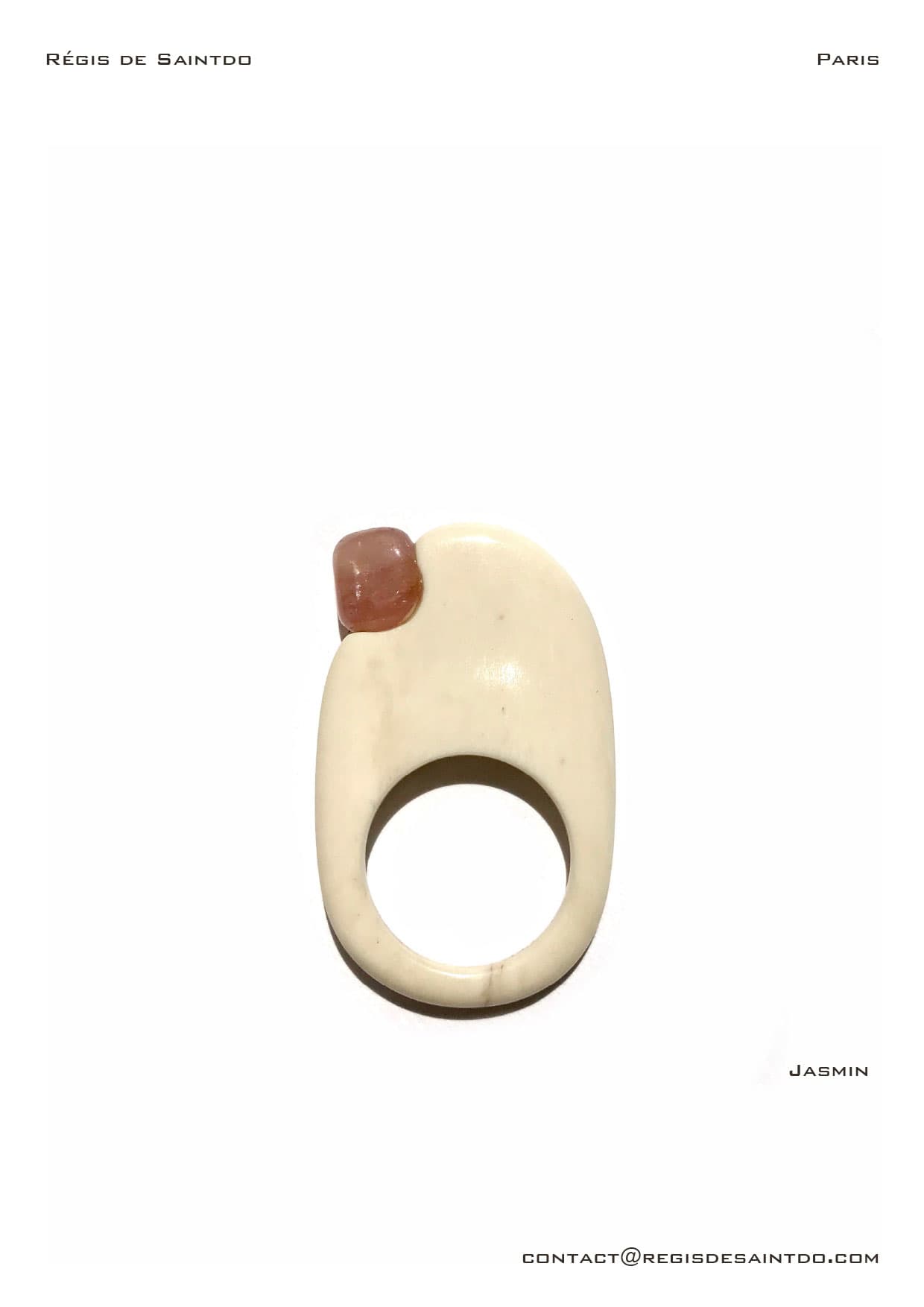 Bague Jasmin — os, quartz rose