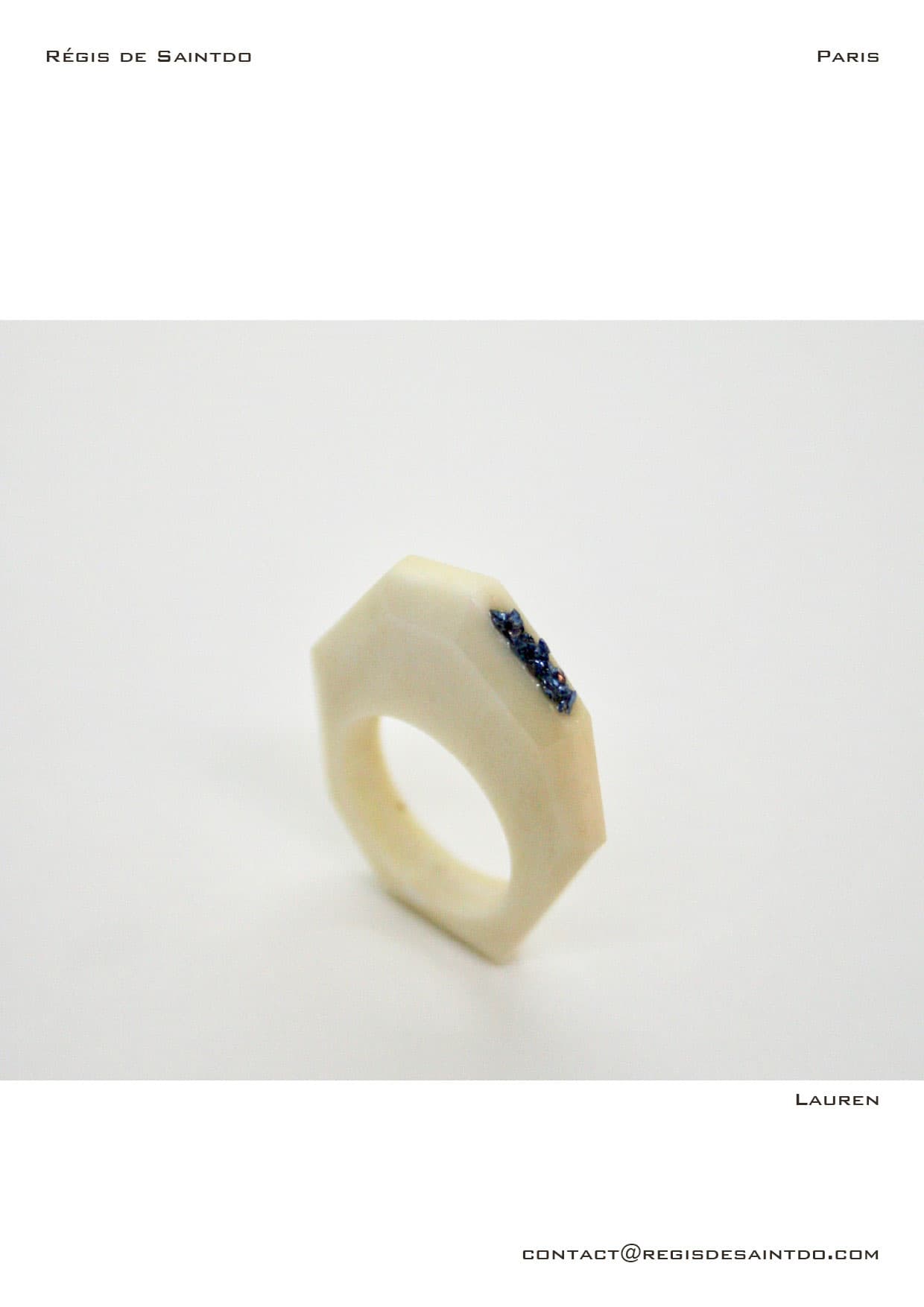 Bague Lauren — os, verre teinté