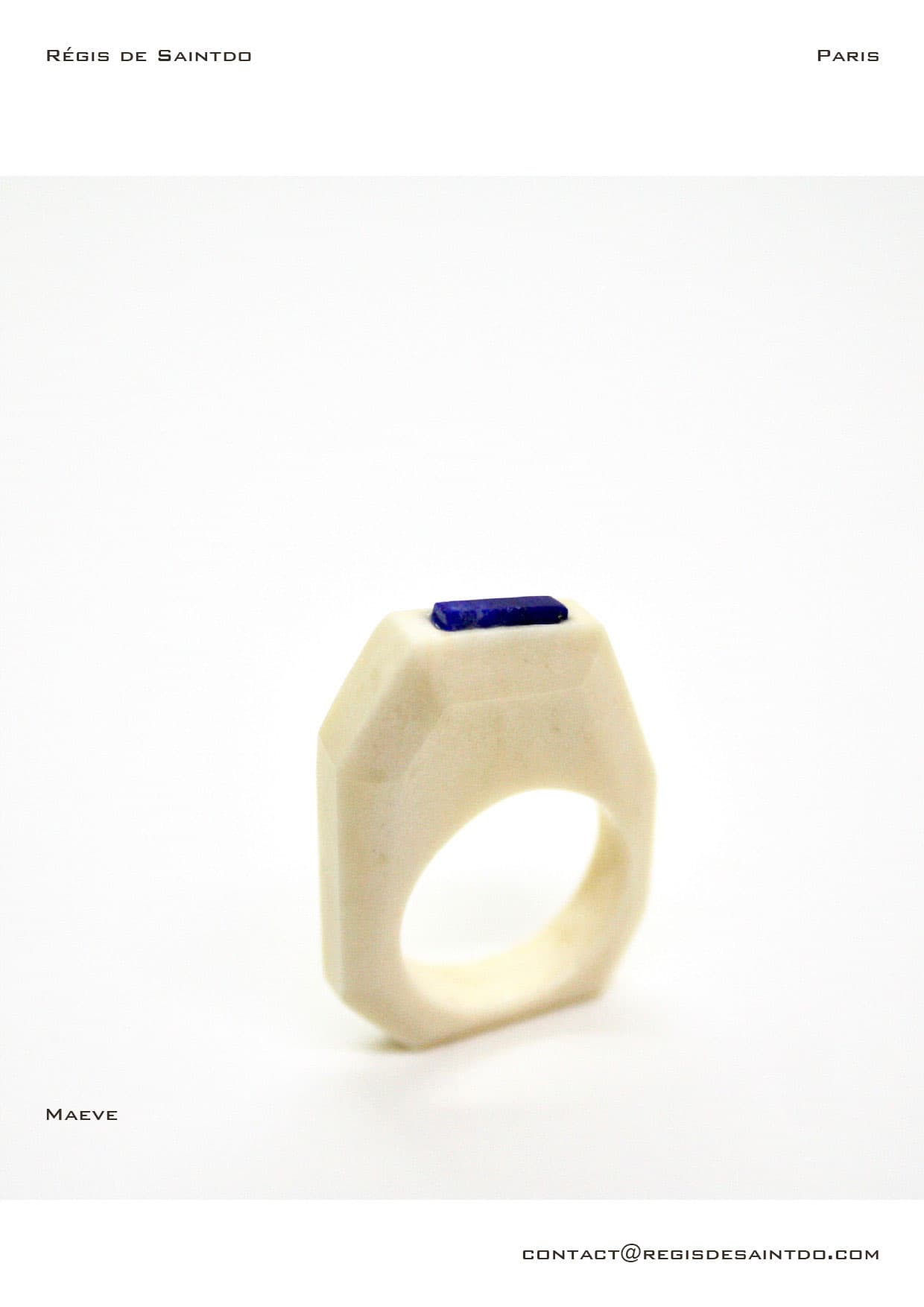 Bague Maeve — os, lapis-lazuli