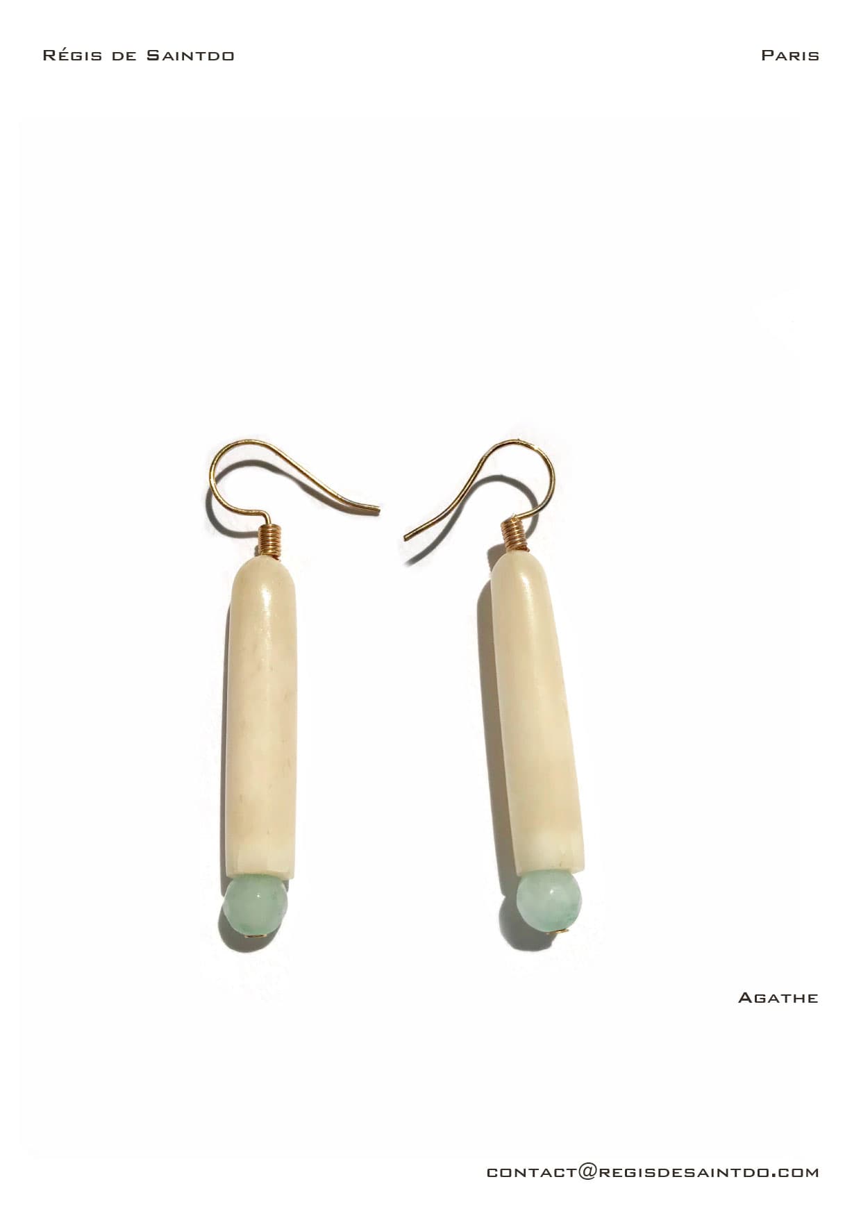 Boucles d'oreilles Agathe — os, agate