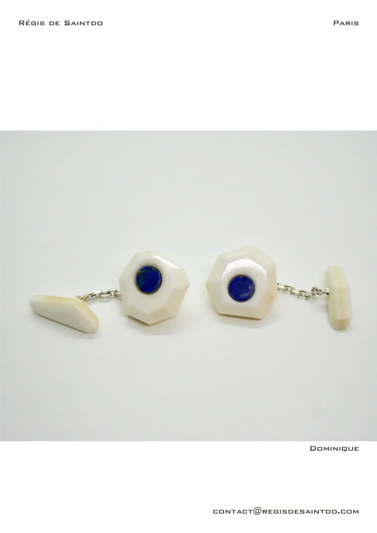 Boutons de manchette Dominique — os, lapis-lazuli