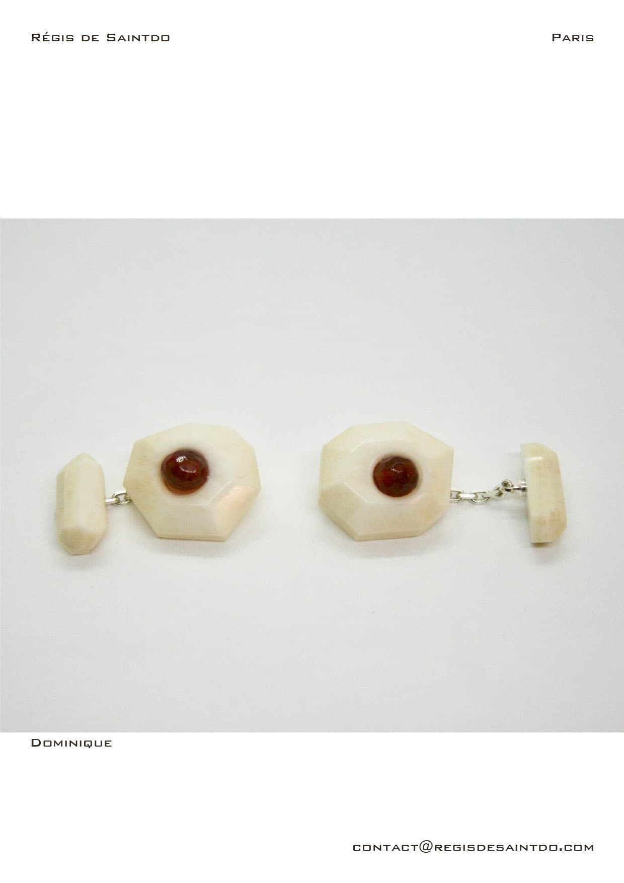 Boutons de manchette Dominique — os, agate
