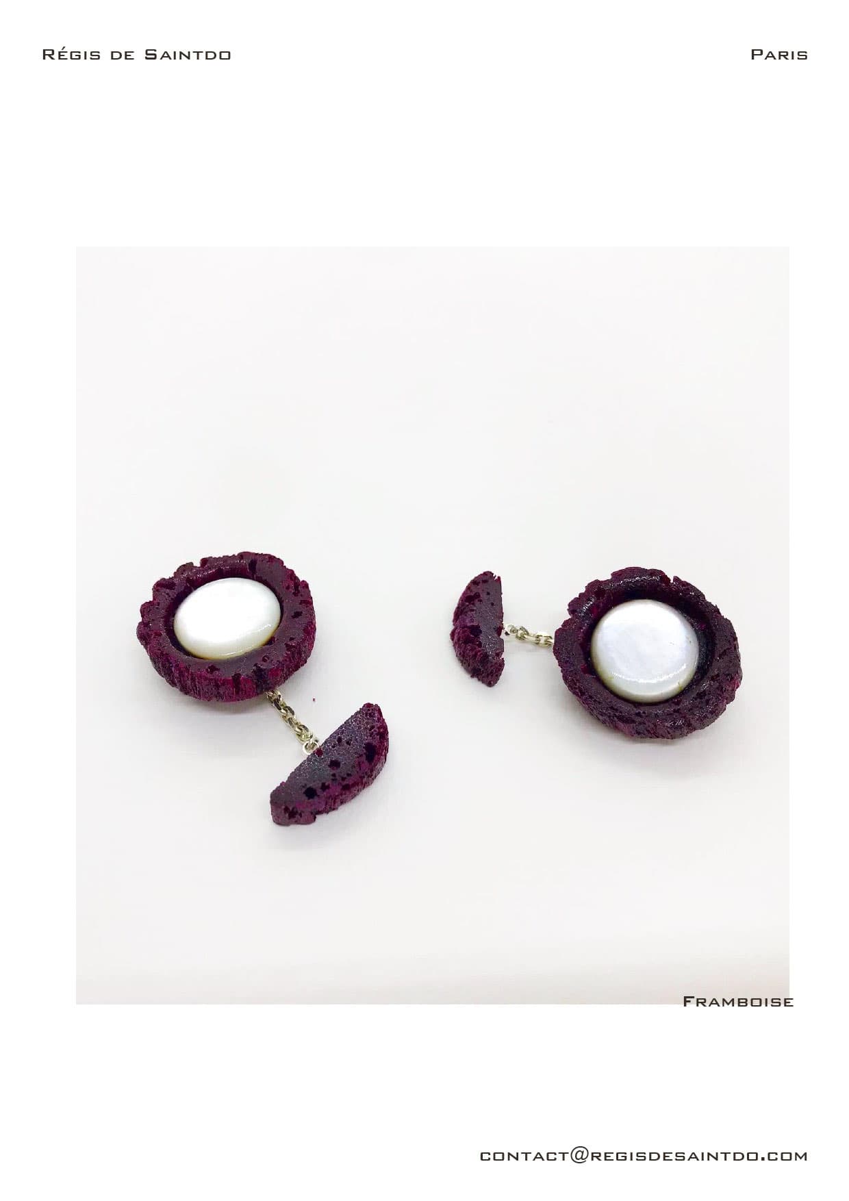 Boutons de manchette Framboise