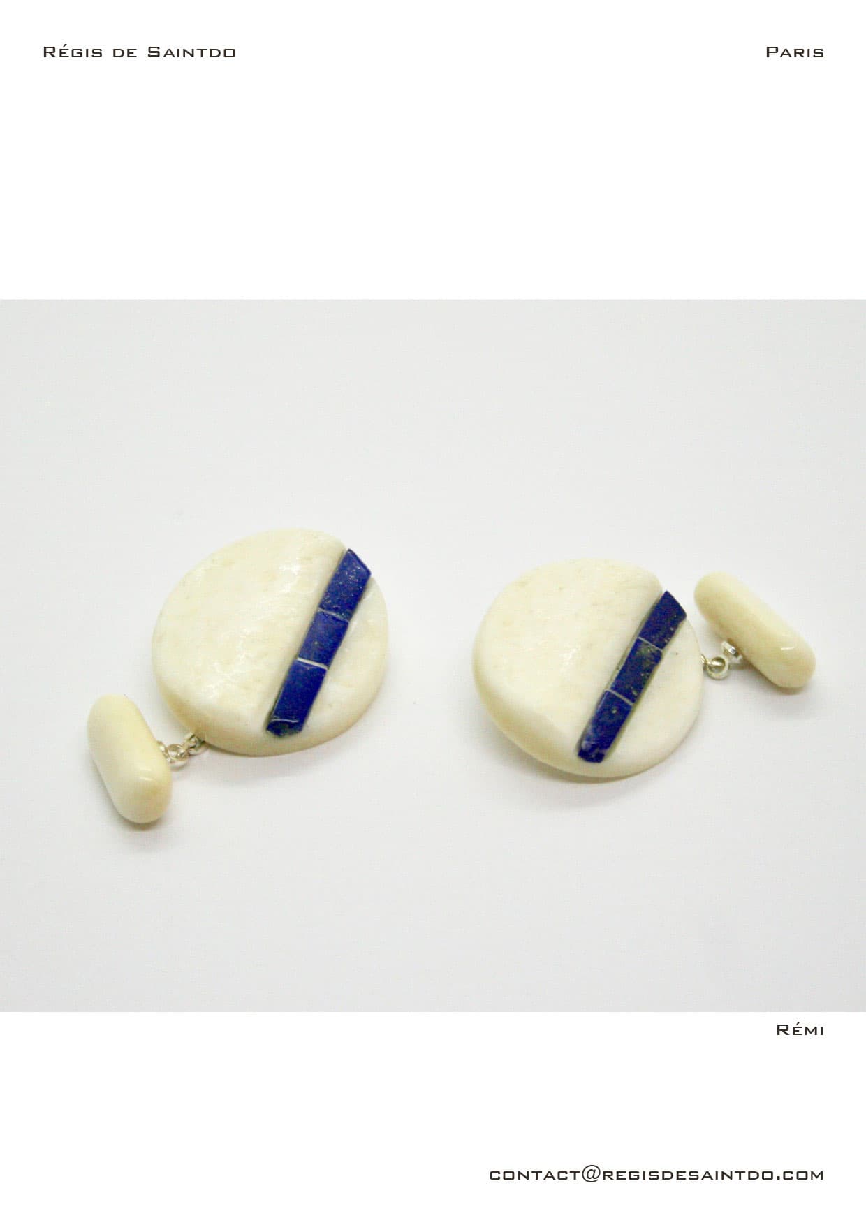 Boutons de manchette Rémi — os, lapis-lazuli