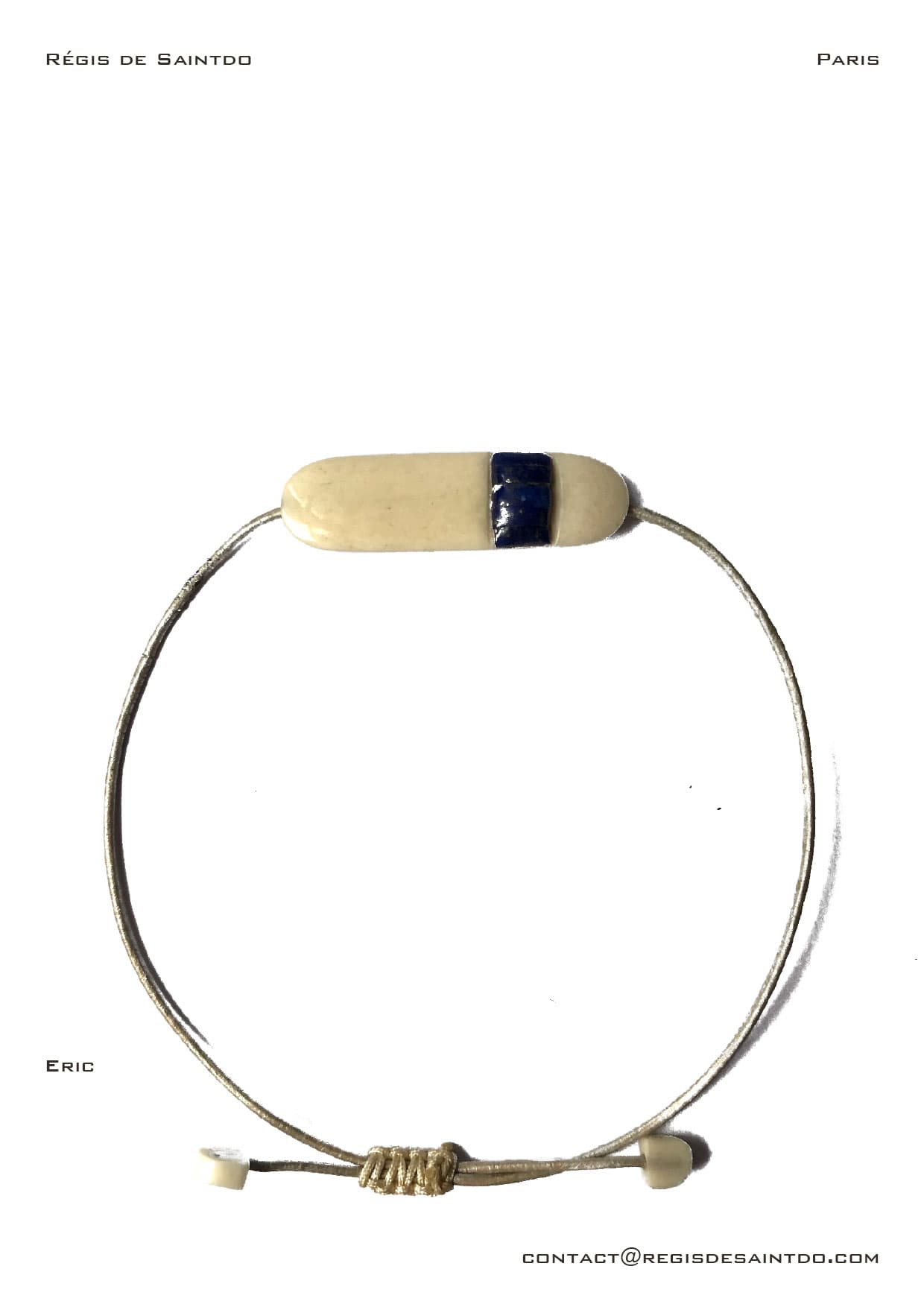 Bracelet Eric — os, lapis-lazuli