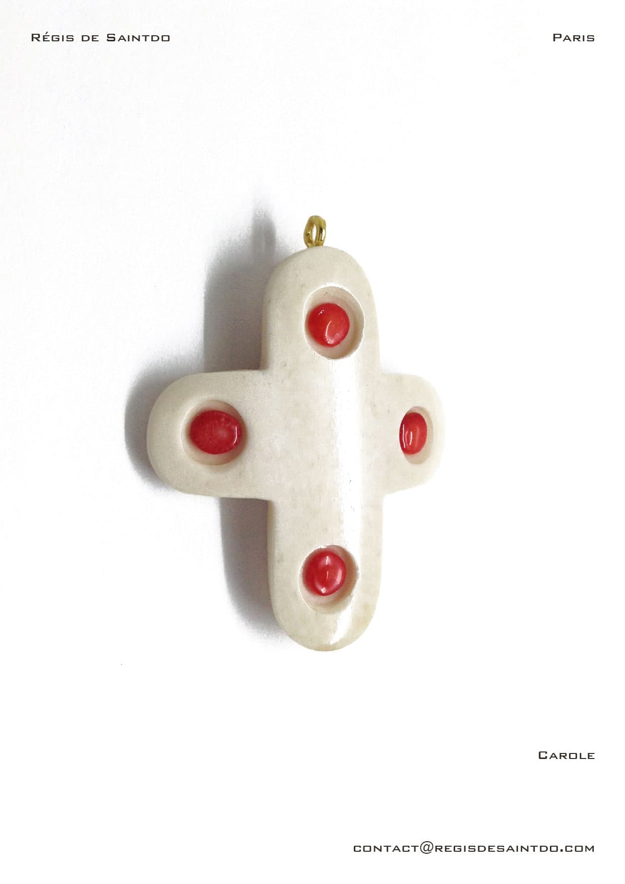 Pendentif Carole — os, corail