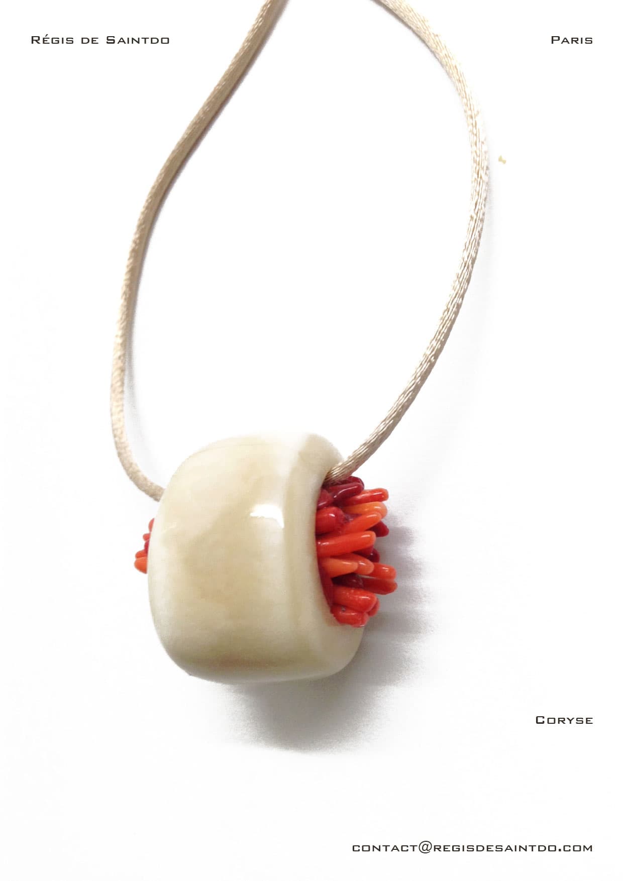 Pendentif Coryse — os, corail