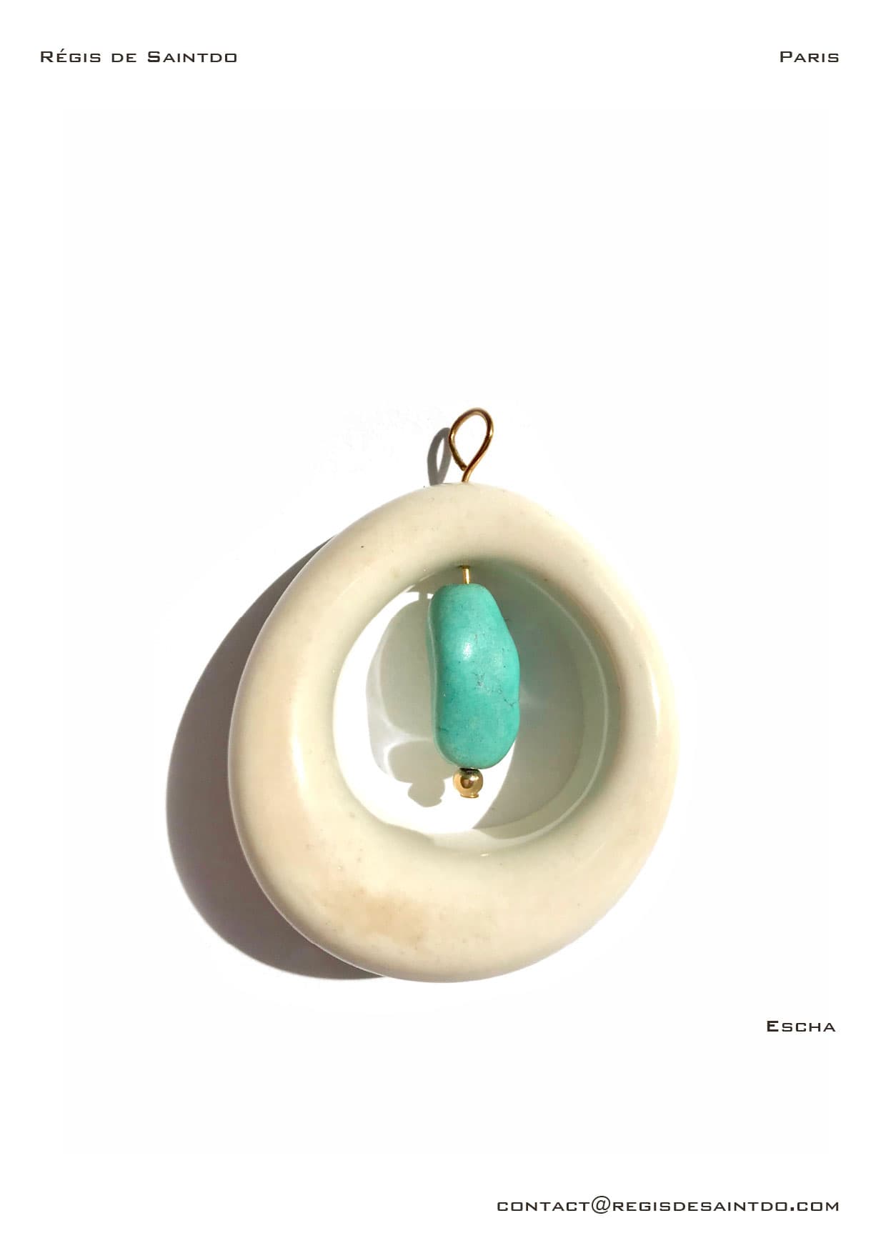 Pendentif Escha — os, turquoise