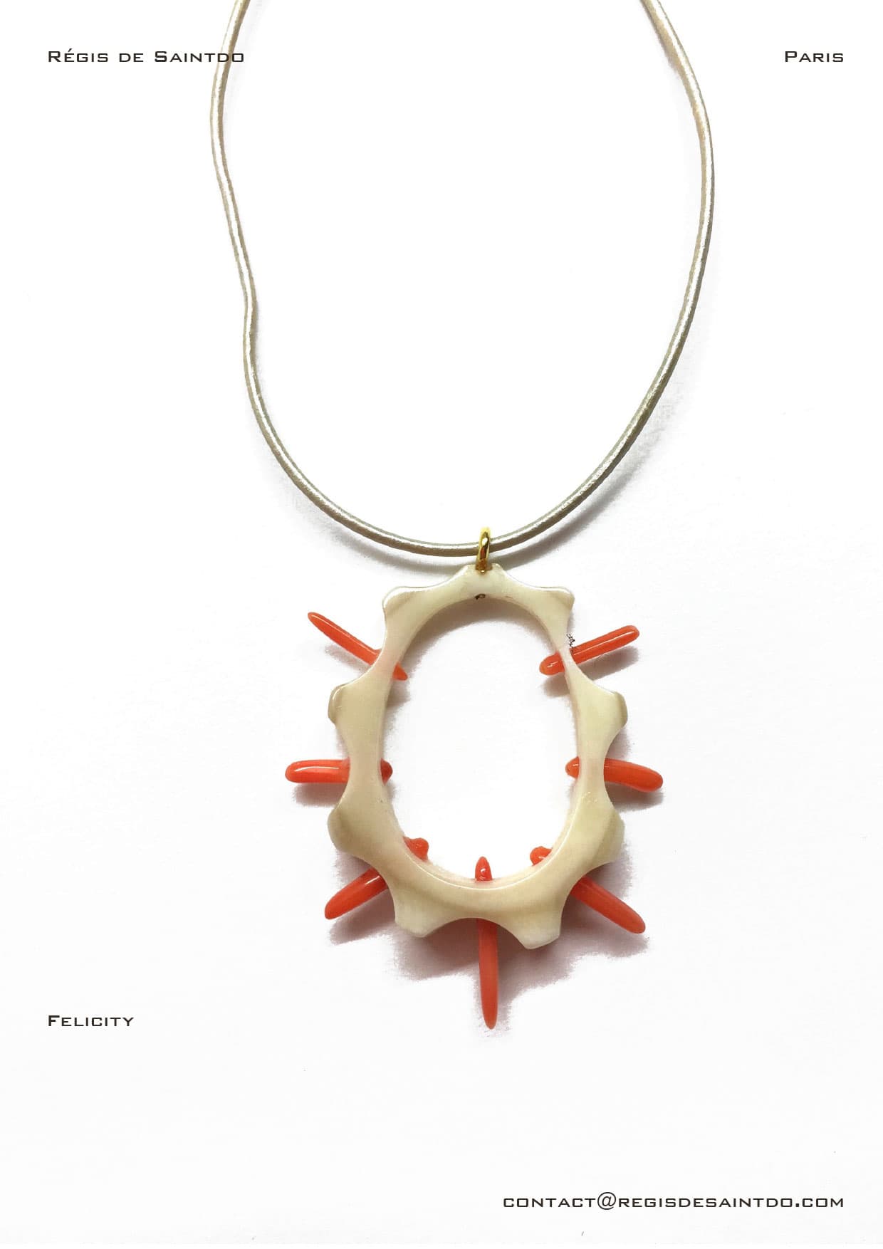 Pendentif Felicity — os, corail