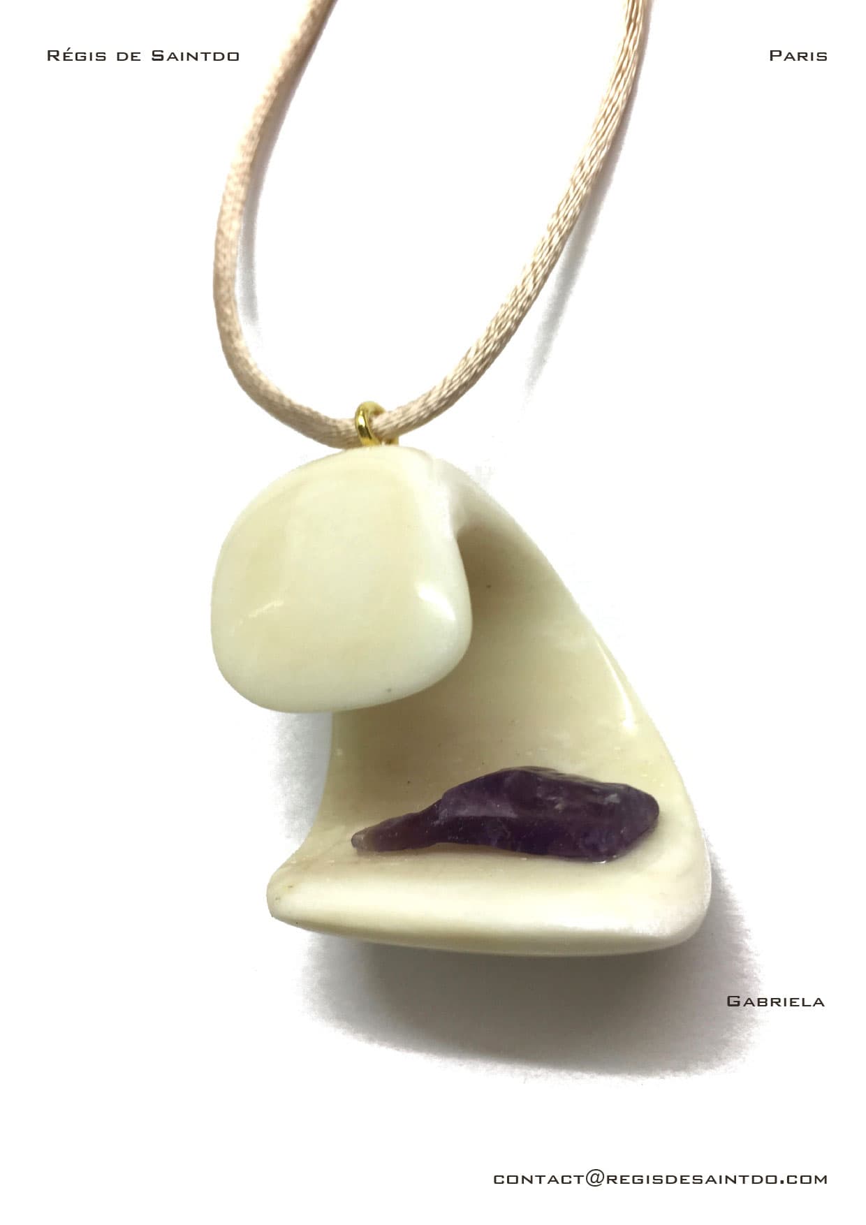 Pendentif Gabriela — os, améthyste