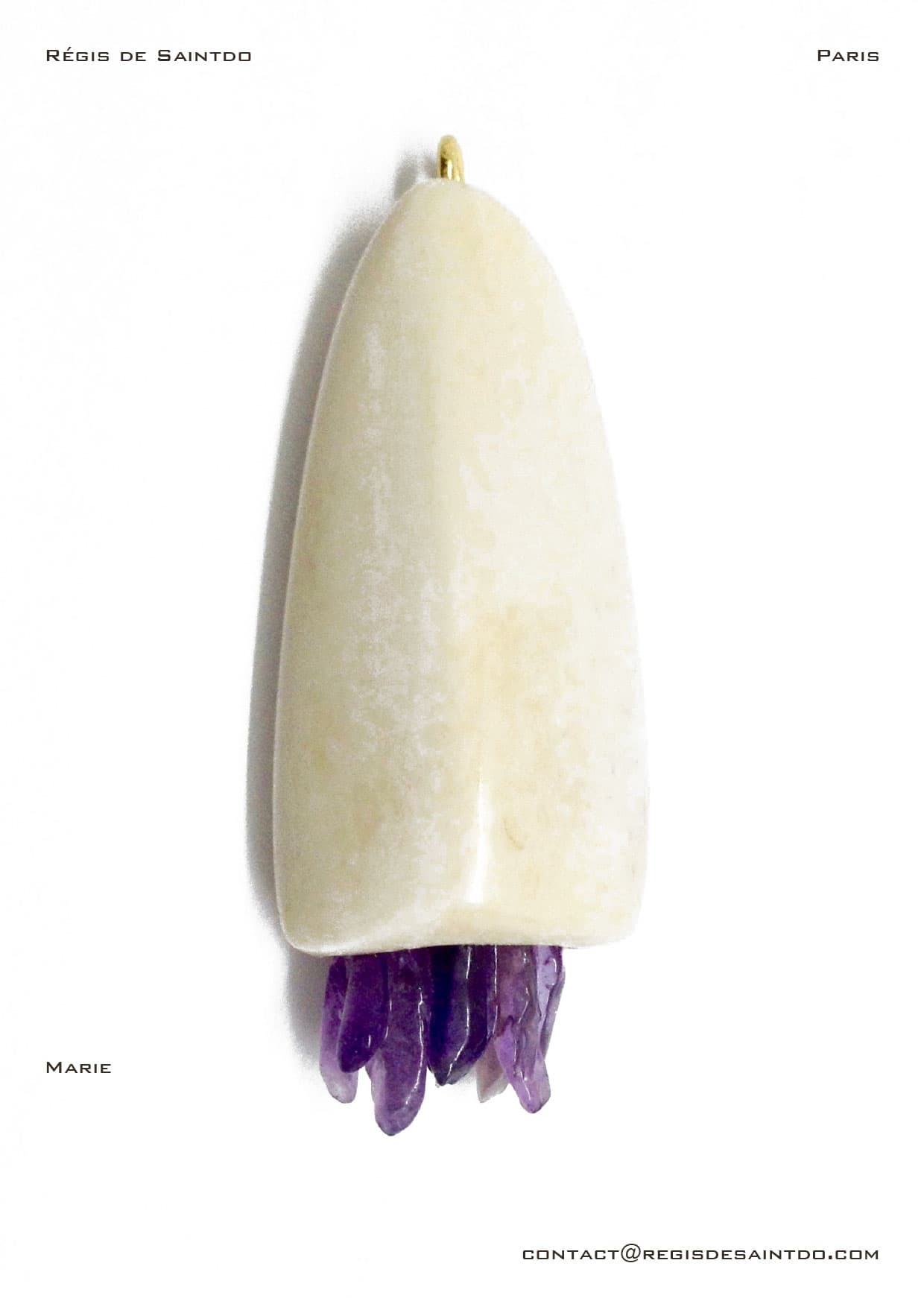 Pendentif Marie — os, améthyste