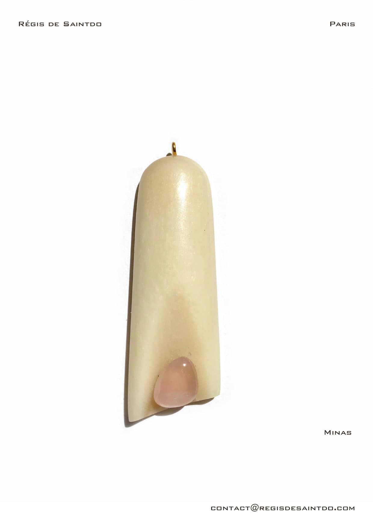 Pendentif Minas — os, quartz rose