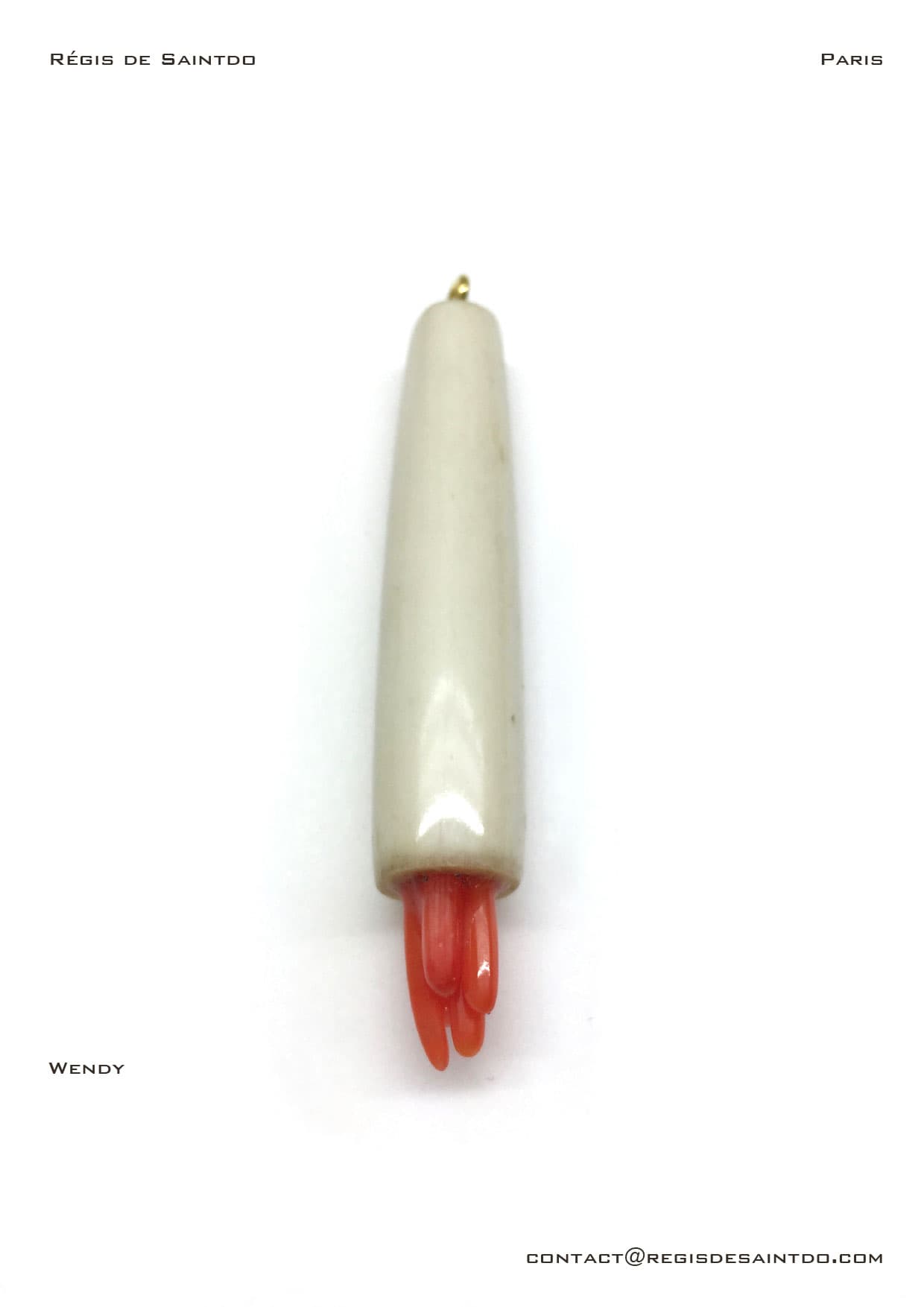Pendentif Wendy — os, corail
