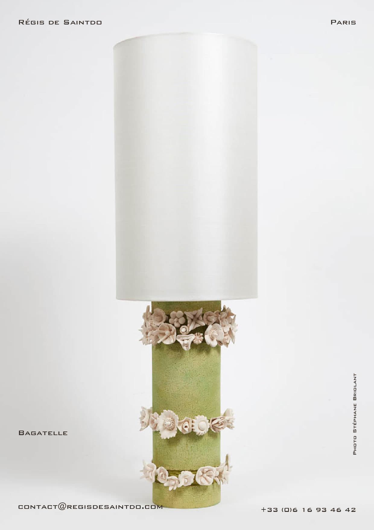 Lampe Bagatelle — céramique teintée, biscuit