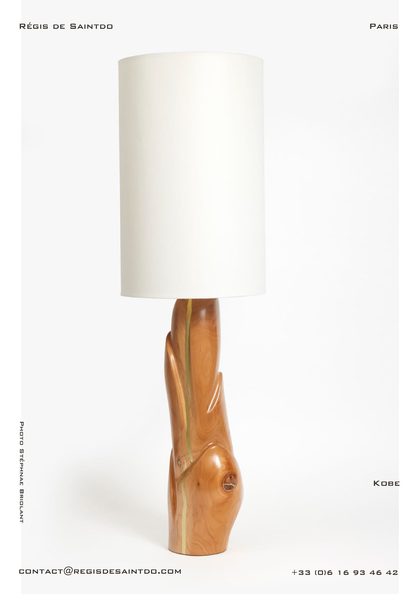 Lampe Kobe — bois de cerisier
