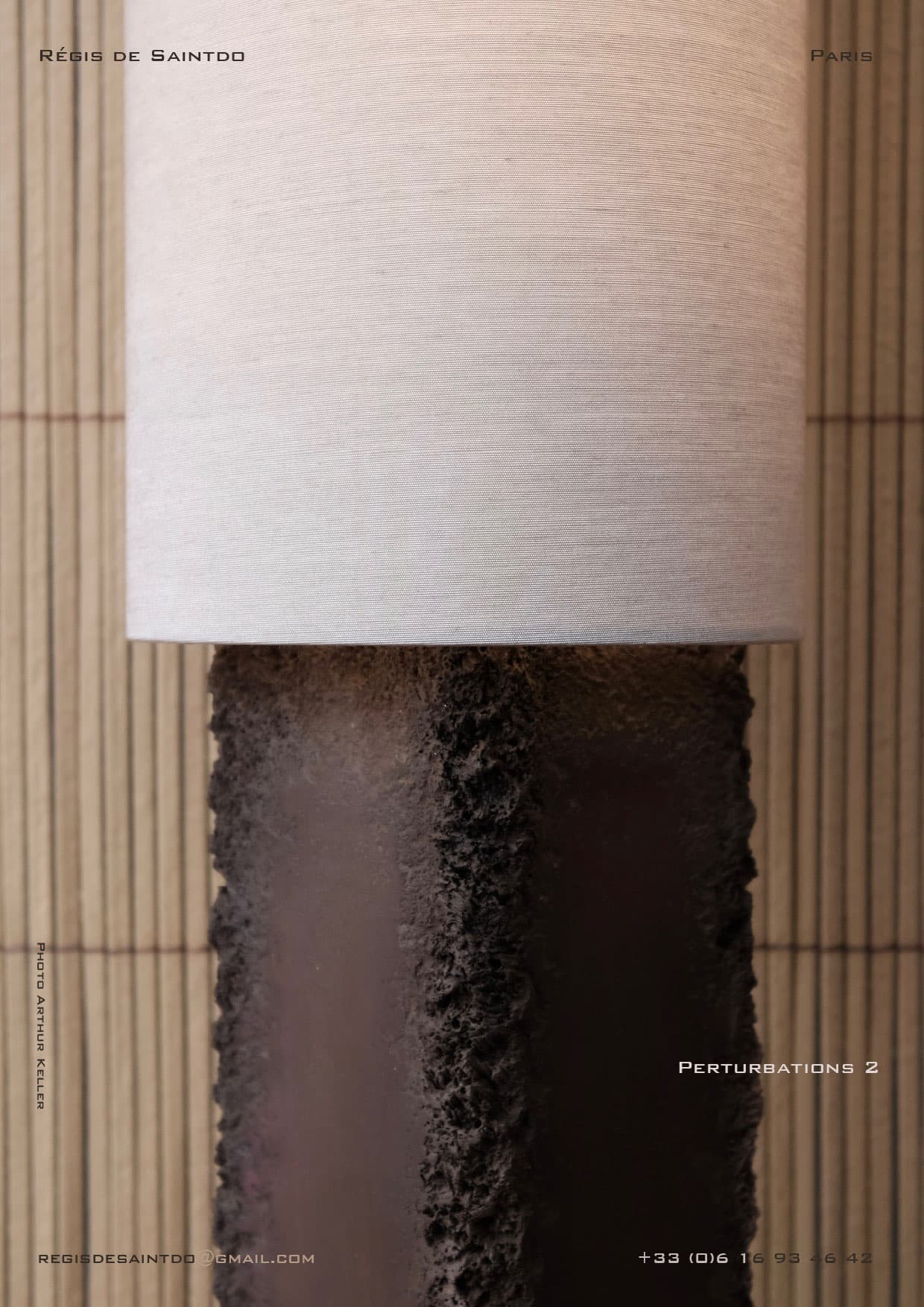 Lampe Perturbations 2 — céramique brune brute et polie