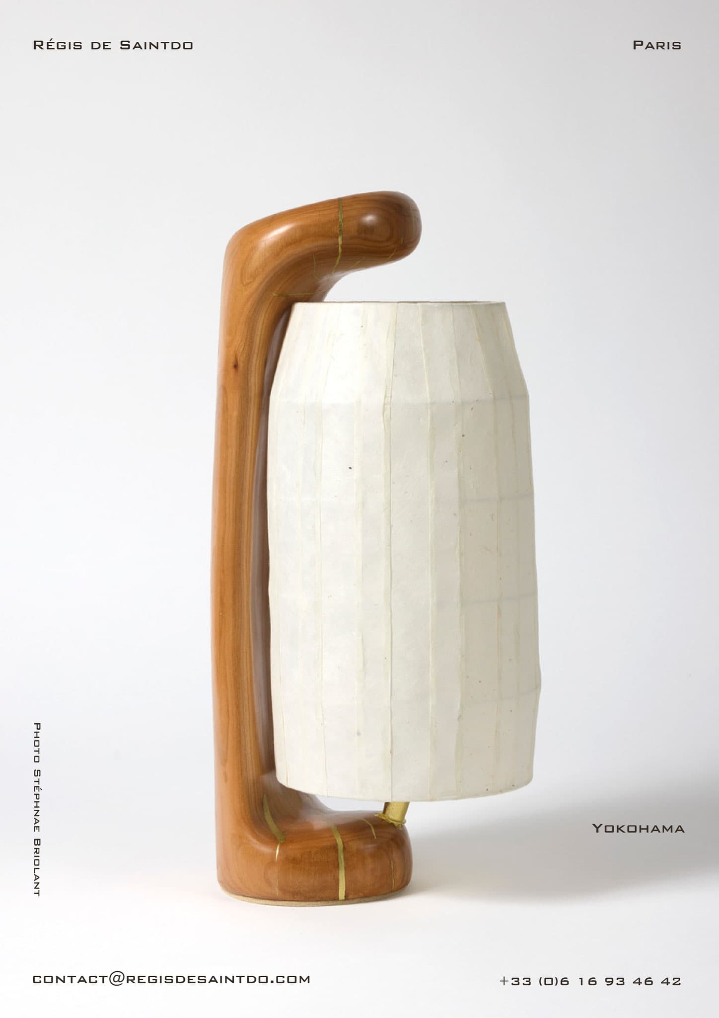 Lampe Yokohama — bois de cerisier