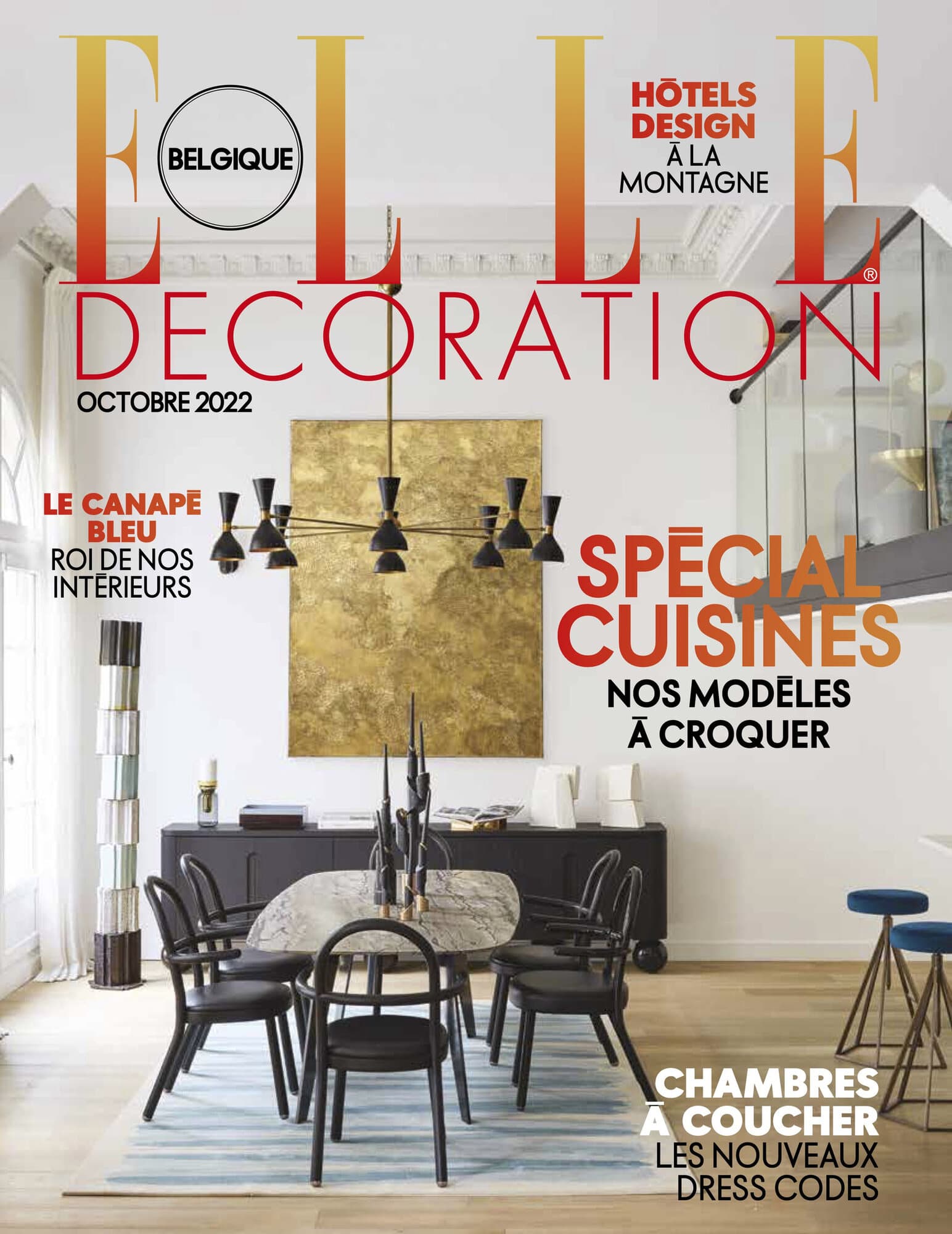 Couverture de ELLE Décoration Belgique, octobre 2022